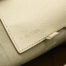 CELINE Hand Bag Leather 2way Beige Gold Auth ka3526-12