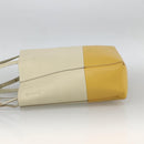 CELINE Hand Bag Leather 2way Beige Gold Auth ka3526-3