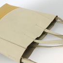 CELINE Hand Bag Leather 2way Beige Gold Auth ka3526-6