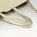 CELINE Hand Bag Leather 2way Beige Gold Auth ka3526-7