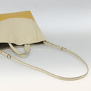CELINE Hand Bag Leather 2way Beige Gold Auth ka3526-9