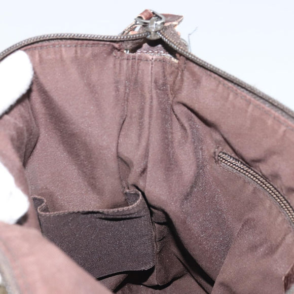 GUCCI GG Canvas Shoulder Bag Beige Silver 145857 Auth ka3527