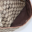 GUCCI GG Canvas Shoulder Bag Beige Silver 145857 Auth ka3527-24