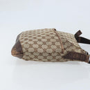 GUCCI GG Canvas Shoulder Bag Beige Silver 145857 Auth ka3527-3