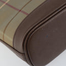 Burberrys Nova Check Shoulder Bag Canvas Beige Gold Auth ka353-14