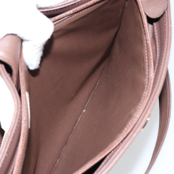 Burberrys Nova Check Shoulder Bag Canvas Beige Gold Auth ka353