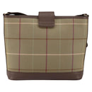 Burberrys Nova Check Shoulder Bag Canvas Beige Gold Auth ka353-2