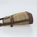 Burberrys Nova Check Shoulder Bag Canvas Beige Gold Auth ka353-4