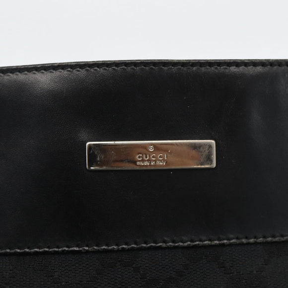 GUCCI GG Canvas Shoulder Bag Black Silver 019 0348 Auth ka3532