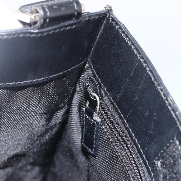 GUCCI GG Canvas Shoulder Bag Black Silver 019 0348 Auth ka3532