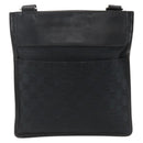 GUCCI GG Canvas Shoulder Bag Black Silver 019 0348 Auth ka3532-3