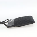 GUCCI GG Canvas Shoulder Bag Black Silver 019 0348 Auth ka3532-4