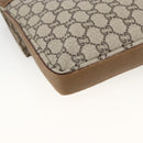 GUCCI GG Plus Supreme Clutch Bag PVC Gold Beige Auth ka3533-11