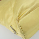 PRADA Hand Bag Satin Yellow Silver Auth ka3534-15