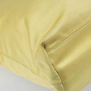 PRADA Hand Bag Satin Yellow Silver Auth ka3534-9