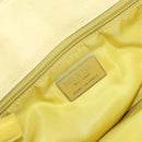 PRADA Hand Bag Satin Yellow Silver Auth ka3534-17