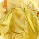 PRADA Hand Bag Satin Yellow Silver Auth ka3534-18