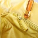 PRADA Hand Bag Satin Yellow Silver Auth ka3534-20