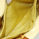 PRADA Hand Bag Satin Yellow Silver Auth ka3534-23