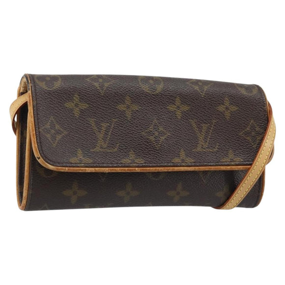 LOUIS VUITTON Monogram Pochette Twin PM Shoulder Bag M51854 LV Auth ka3535