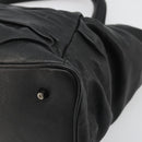 BURBERRY Hand Bag Leather Black Silver Auth ka3537-10