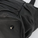 BURBERRY Hand Bag Leather Black Silver Auth ka3537-12