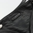 BURBERRY Hand Bag Leather Black Silver Auth ka3537-14