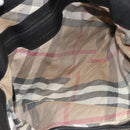 BURBERRY Hand Bag Leather Black Silver Auth ka3537-16