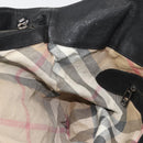 BURBERRY Hand Bag Leather Black Silver Auth ka3537-18