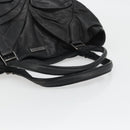 BURBERRY Hand Bag Leather Black Silver Auth ka3537-7
