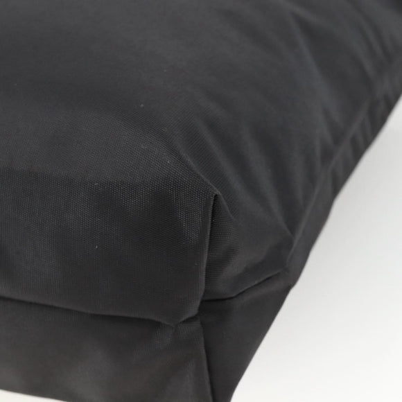 VERSACE Tote Bag Nylon Black Silver Auth ka3538