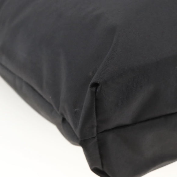 VERSACE Tote Bag Nylon Black Silver Auth ka3538