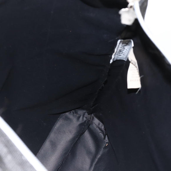 VERSACE Tote Bag Nylon Black Silver Auth ka3538