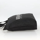 VERSACE Tote Bag Nylon Black Silver Auth ka3538-4