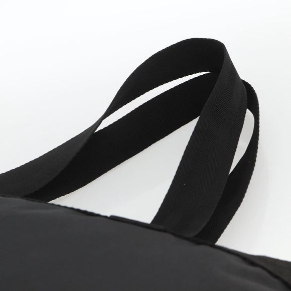 VERSACE Tote Bag Nylon Black Silver Auth ka3538