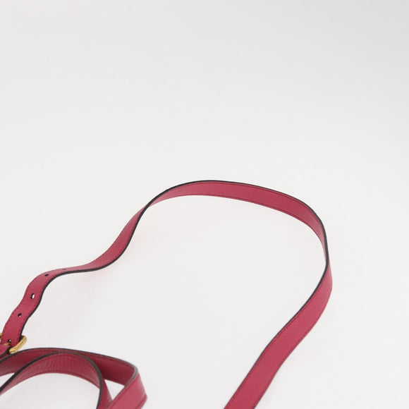 Miu Miu Tote Bag Leather 2way Pink Gold Auth ka354