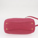 Miu Miu Tote Bag Leather 2way Pink Gold Auth ka354-5