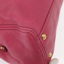 Miu Miu Tote Bag Leather 2way Pink Gold Auth ka354-15