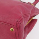 Miu Miu Tote Bag Leather 2way Pink Gold Auth ka354-16