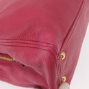 Miu Miu Tote Bag Leather 2way Pink Gold Auth ka354-10