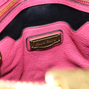 Miu Miu Tote Bag Leather 2way Pink Gold Auth ka354-19