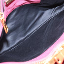 Miu Miu Tote Bag Leather 2way Pink Gold Auth ka354-20