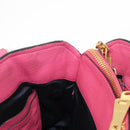 Miu Miu Tote Bag Leather 2way Pink Gold Auth ka354-23