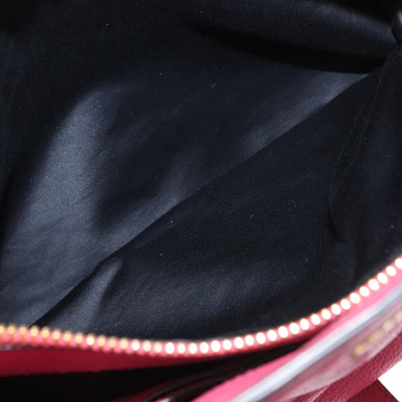 Miu Miu Tote Bag Leather 2way Pink Gold Auth ka354