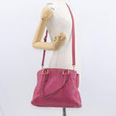 Miu Miu Tote Bag Leather 2way Pink Gold Auth ka354-27