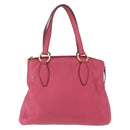Miu Miu Tote Bag Leather 2way Pink Gold Auth ka354-2