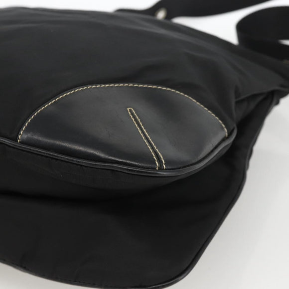 PRADA Shoulder Bag Nylon Black Silver Auth ka3541