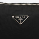 PRADA Shoulder Bag Nylon Black Silver Auth ka3541-19