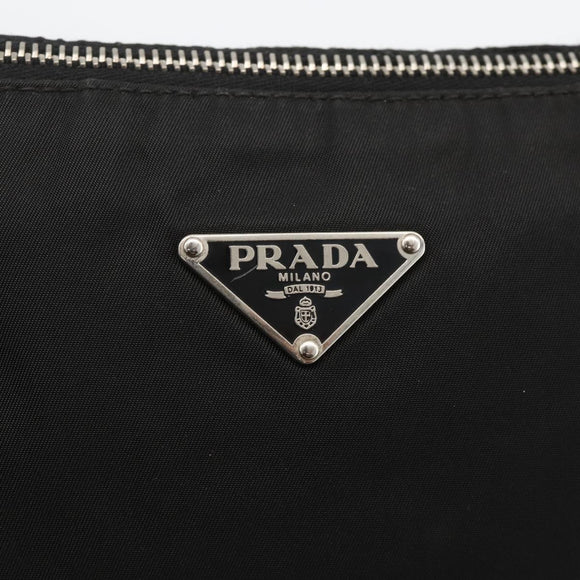 PRADA Shoulder Bag Nylon Black Silver Auth ka3541