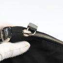 PRADA Shoulder Bag Nylon Black Silver Auth ka3541-8